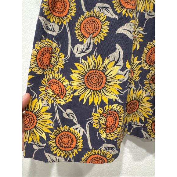 Cynthia Rowley Sunflower Print Overall Dress Girls Size 7 Colorful Fun Artsy - Picture 4 of 9
